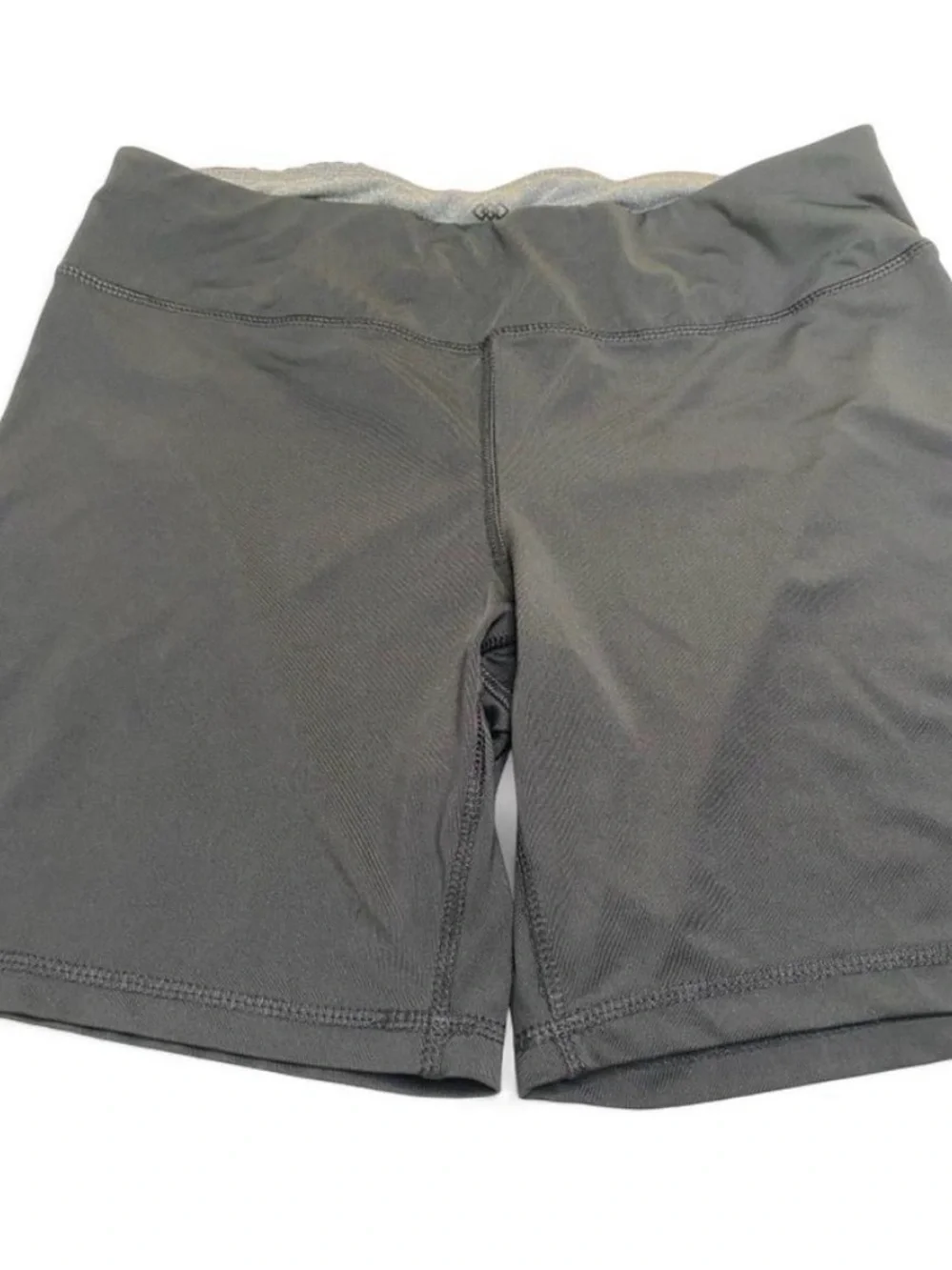 athletica Women's Charcoal Gray High-Rise Bike Shorts